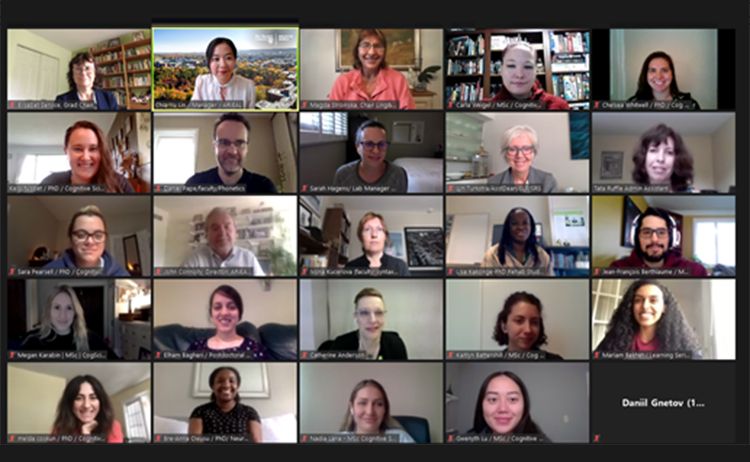 Fall 2020 virtual orientation co-hosted with Department of Linguistics and Languages (Screenshot Credit: Chia-Yu Lin)